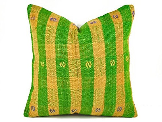 Handwoven Wool Kilim Pillow Cover - image 1