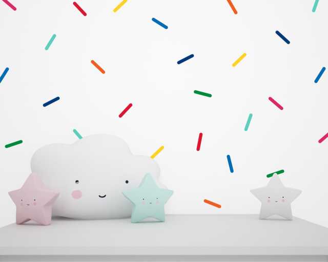 Colorful Sprinkle Wall Stickers Confetti Decals For Kids Room - 160 Pack - image 1