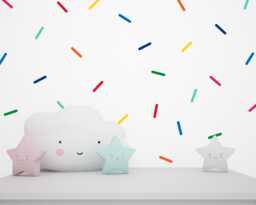 Colorful Sprinkle Wall Stickers Confetti Decals For Kids Room - 160 Pack - thumbnail 1