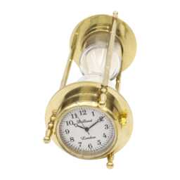 Personalised Brass Sand Timer With Clock & Compass - thumbnail 2