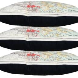 Gulf Islands/Saltspring Island Vintage Map Pillow - Free Shipping - thumbnail 2