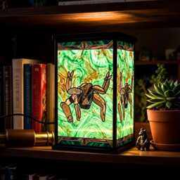 Project Hail Mary Resin Lantern, Rocky & Grace Art Lamp, Scifi Book Lovers Gift, Night Light, Science Fiction Fans Bookish Decor - thumbnail 1