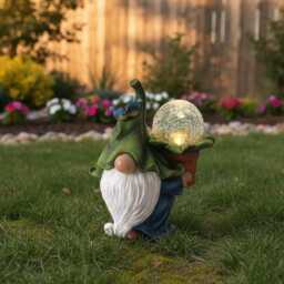 Light-Up Garden Gnome Statue Whimsical Gnome, Outdoor Decor, Funny Gift - thumbnail 2