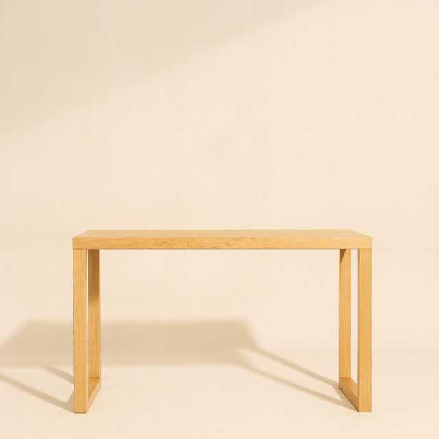 Natural Oak Minimalist Desk For Home & Office - 100% Solid Wood Modern Creative Furniture Simplistic Spaces - image 1