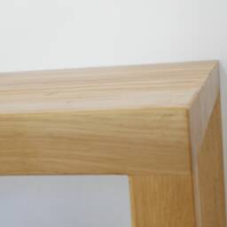 Natural Oak Minimalist Desk For Home & Office - 100% Solid Wood Modern Creative Furniture Simplistic Spaces - thumbnail 3