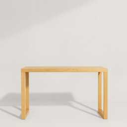Natural Oak Minimalist Desk For Home & Office - 100% Solid Wood Modern Creative Furniture Simplistic Spaces - thumbnail 4