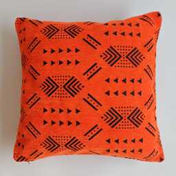 Moroccan Velvet Cushion Cover, Handmade Brocade Orange Pillow Case, Decorative 20''x20''/50x50 cm