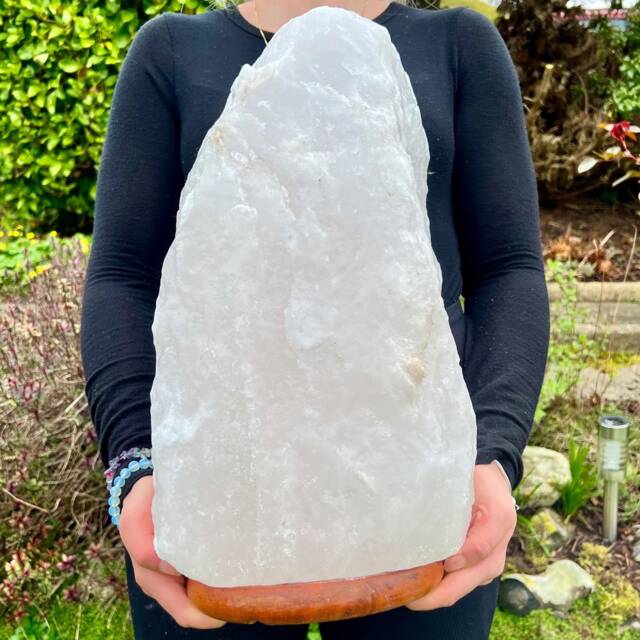 xl Giant White Himalayan Salt Lamp Natural Big Home Decor Extra Large Night Light Warm Lamps For Sale Crystal & Spiritual - image 1
