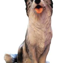 Border Collie Blue Merle Figurine, Size 6 Inch Tall, Joyful Expression, Fine Detail & Texture, Handmade Painted in England - thumbnail 3
