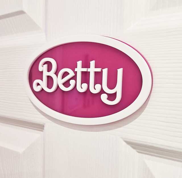 Custom Girls Name Bedroom Door Sign/Barbie - image 1