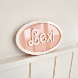 Custom Girls Name Bedroom Door Sign/Barbie - thumbnail 2