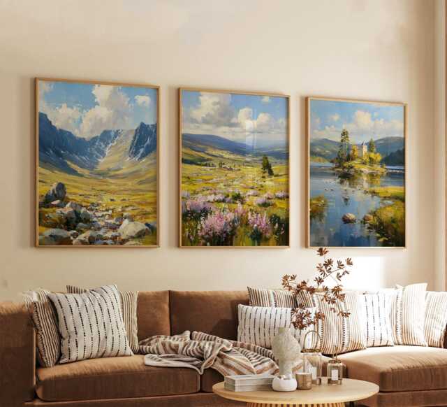 Set Of 3 Cairngorms National Park Posters, Scottish Landscape Wall Art, Nature Print Set, Mountain Decor, Modern Travel Artwork, UK Style - image 1