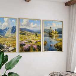 Set Of 3 Cairngorms National Park Posters, Scottish Landscape Wall Art, Nature Print Set, Mountain Decor, Modern Travel Artwork, UK Style - thumbnail 4