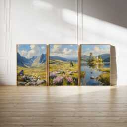 Set Of 3 Cairngorms National Park Posters, Scottish Landscape Wall Art, Nature Print Set, Mountain Decor, Modern Travel Artwork, UK Style - thumbnail 2