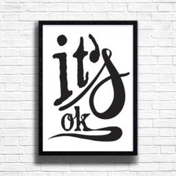 It's Ok Motivational Art Print Canvas Textured, Daily Empowerment - thumbnail 1