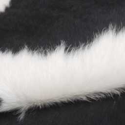 Small Black & White Cowhide Rug Natural Hair-On Leather Decor - 29x32 Inches - thumbnail 3