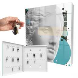 Classic Modernity Key Cabinet For Home, White Box Wall, Abstract Art, Lovers Of Modern Art - thumbnail 2