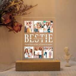 Personalized Photo Night Light Plaque, Couple Lamp, Anniversary Gift, Custom Led Light, Christmas Gift For Her Him Family Friends - thumbnail 3