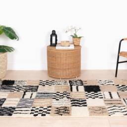 Brown Beni Ourain Rug, Moroccan Rug 3x5 Ft, Authentic Handmade Berber Carpet, Genuine Wool Rug, Area Tapis Berbere, Teppich - thumbnail 2