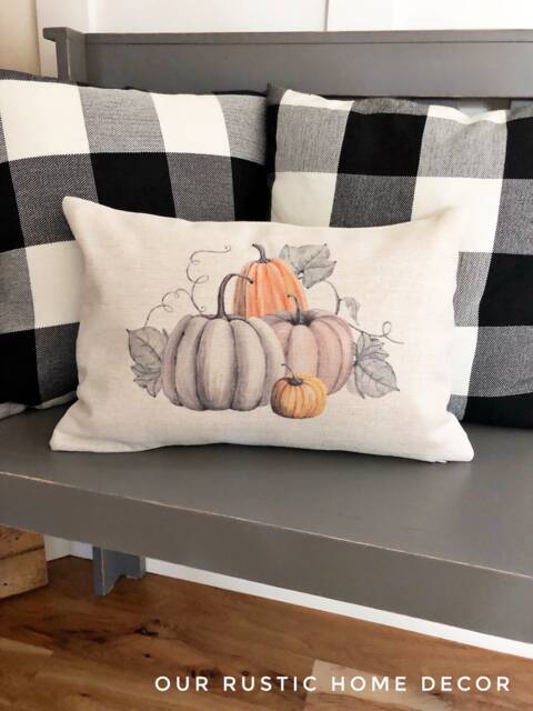 Linen Pumpkin Pillow Cover Farmhouse Autumn Decor - image 1