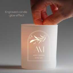Personalised Wedding Candle - Engraved Soy Wax Favor - Custom Names & Date - thumbnail 2