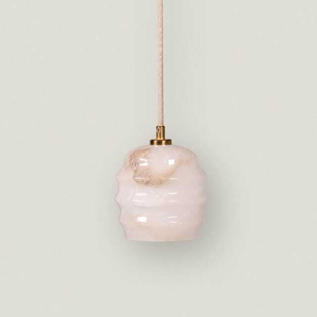 Calliope - Alabaster Pendant Lamp With Brass Or Nickel Top, Art Deco Hanging Lamp, Lighting - image 1