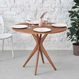Wooden Round Small Dining Table Jubi Compact - thumbnail 2