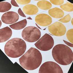 Ochre Gold Watercolor Polka Dot Wall Decals Boho Nursery Decor - thumbnail 4