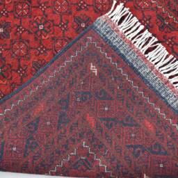 Vintage Afghan Runner Rug Handmade Wool Hallway Carpet - 12.8x2.10 - thumbnail 4