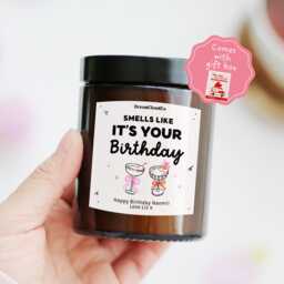 Birthday Gift For Her Bestie Friend Sister Colleague - Smells Like It's Your Personalized Candle 21st 25Th 30Th 40Th 50Th - thumbnail 1