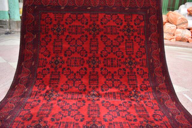 Afghan Rug, Custom Size, High Quality Bokhara Red Handmade Oriental Khal Muhammadi Large Tribal Turkmen Carpet, Living Room - image 1