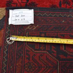 Afghan Rug, Custom Size, High Quality Bokhara Red Handmade Oriental Khal Muhammadi Large Tribal Turkmen Carpet, Living Room - thumbnail 4