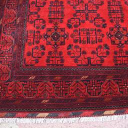 Afghan Rug, Custom Size, High Quality Bokhara Red Handmade Oriental Khal Muhammadi Large Tribal Turkmen Carpet, Living Room - thumbnail 3