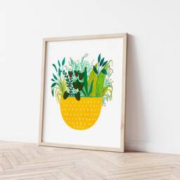 Botanical Print Wall Art, Plant Mom Gift Tropical Gifts For Her, Gardener Women, Summer Decorations Home - thumbnail 2