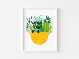 Botanical Print Wall Art, Plant Mom Gift Tropical Gifts For Her, Gardener Women, Summer Decorations Home - thumbnail 1