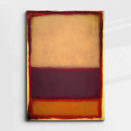 Modern Abstract Beige & Violet Exhibition Oil Painting Wall Art, Framed Canvas Poster Print, Home Living Room Decor Gift Idea - thumbnail 3