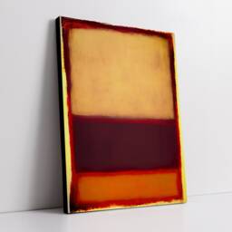 Modern Abstract Beige & Violet Exhibition Oil Painting Wall Art, Framed Canvas Poster Print, Home Living Room Decor Gift Idea - thumbnail 2