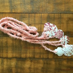 Seashell Curtain Tieback Nautical Cotton Rope, Beach House Decor - thumbnail 3