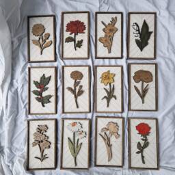 Handmade Birth Month Flower Tile, Framed Wooden Wall Art - thumbnail 3