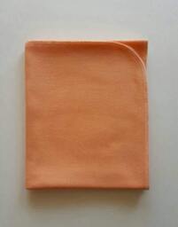 Peach Organic Swaddle Blanket & Hat Set. Newborn Girl Take Home Baby Shower Gift. Photo Prop - thumbnail 3