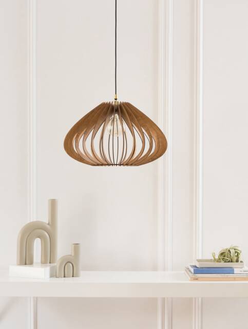 Handmade Wood Pendant Light Nordic Modern Chandelier - image 1