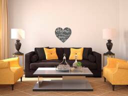 Home Is Wherever You Are Quote Heart Script Lettering-Wall Decal Custom Vinyl Art Stickers - thumbnail 1