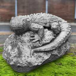 Concrete Lizard Statue Handmade Reptile Sculpture Realistic Stone Animal Ornament Outdoor Cement Lawn Decor Garden Figurine - thumbnail 4