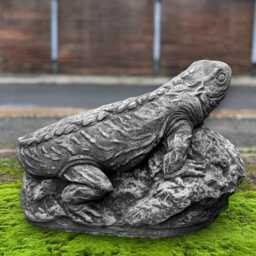 Concrete Lizard Statue Handmade Reptile Sculpture Realistic Stone Animal Ornament Outdoor Cement Lawn Decor Garden Figurine - thumbnail 3