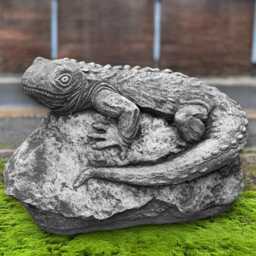 Concrete Lizard Statue Handmade Reptile Sculpture Realistic Stone Animal Ornament Outdoor Cement Lawn Decor Garden Figurine - thumbnail 1
