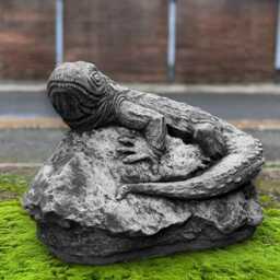 Concrete Lizard Statue Handmade Reptile Sculpture Realistic Stone Animal Ornament Outdoor Cement Lawn Decor Garden Figurine - thumbnail 2