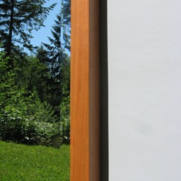 Cherry Wood Deep Frame Utility/Safe Hide Mirror With Beveled Glass - thumbnail 3