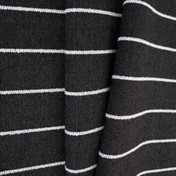 Laura Throw Pillow, Black With White Stripe - thumbnail 4