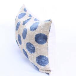 16x24 Ikat Velvet Pillow Cover, Handmade Cushion, Decorative Throw Pillow, Boho Cushion Turkish Home Decor - thumbnail 2