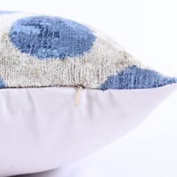 16x24 Ikat Velvet Pillow Cover, Handmade Cushion, Decorative Throw Pillow, Boho Cushion Turkish Home Decor - thumbnail 3